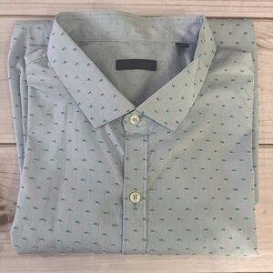 Zachary Prell Men’s Light Blue Casual Short Sleeve Button Down Shirt Size 3X NEW